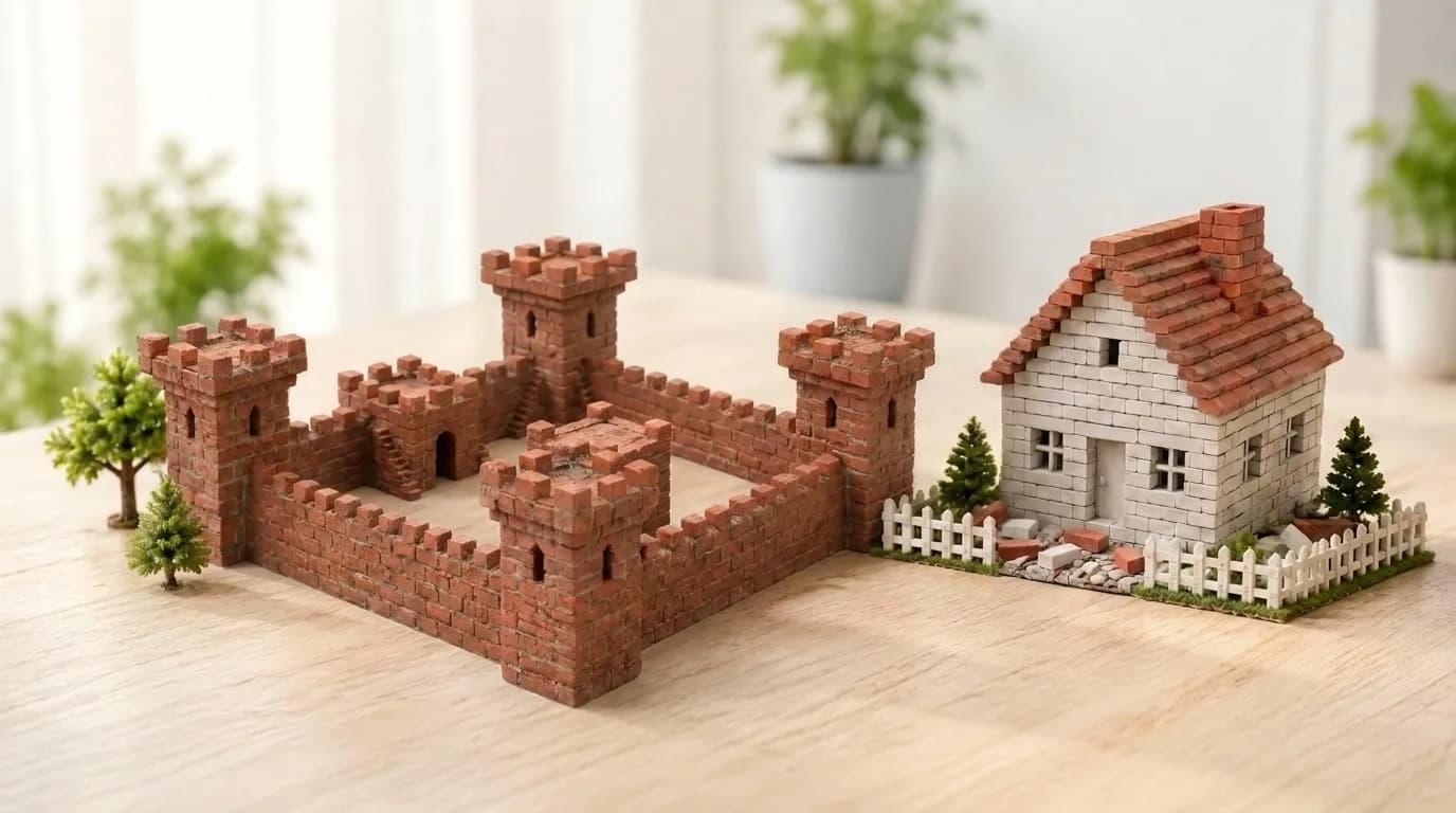 Real-brick model kits for grown-ups